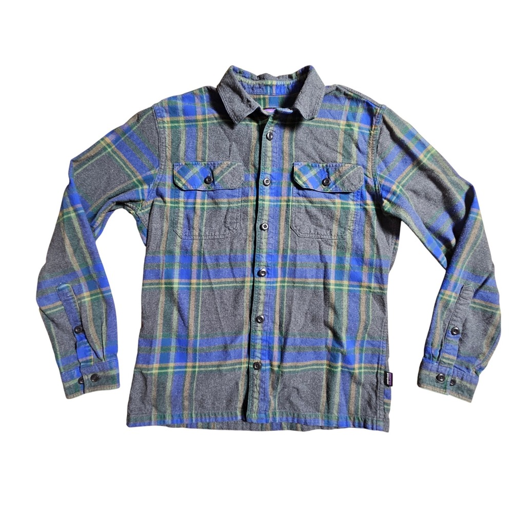 Patagonia Womens Plaid Long-Sleeved Fjord Flannel Shirt S Cotton Farm Utility